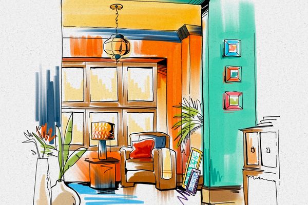 Discover 76+ sketches of interiors best - in.eteachers